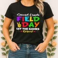 Second Grade Field Day Let The Games Begin Teachers Women's T-Shirt thumb 2