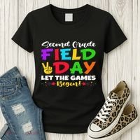 Second Grade Field Day Let The Games Begin Teachers Women's T-Shirt thumb 3