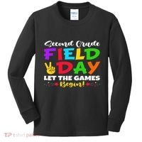 Second Grade Field Day Let The Games Begin Teachers Kids Long Sleeve Shirt thumb 0