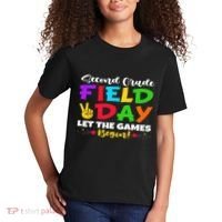 Second Grade Field Day Let The Games Begin Teachers Kids T-Shirt thumb 2