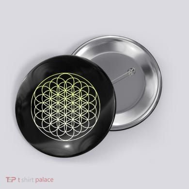 Sacred Geometry Flower Of Life Button