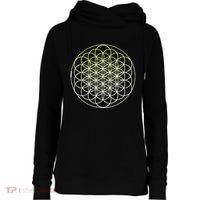 Sacred Geometry Flower Of Life Womens Funnel Neck Pullover Hood thumb 0