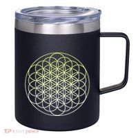 Sacred Geometry Flower Of Life 12oz Stainless Steel Coffee Mug thumb 0