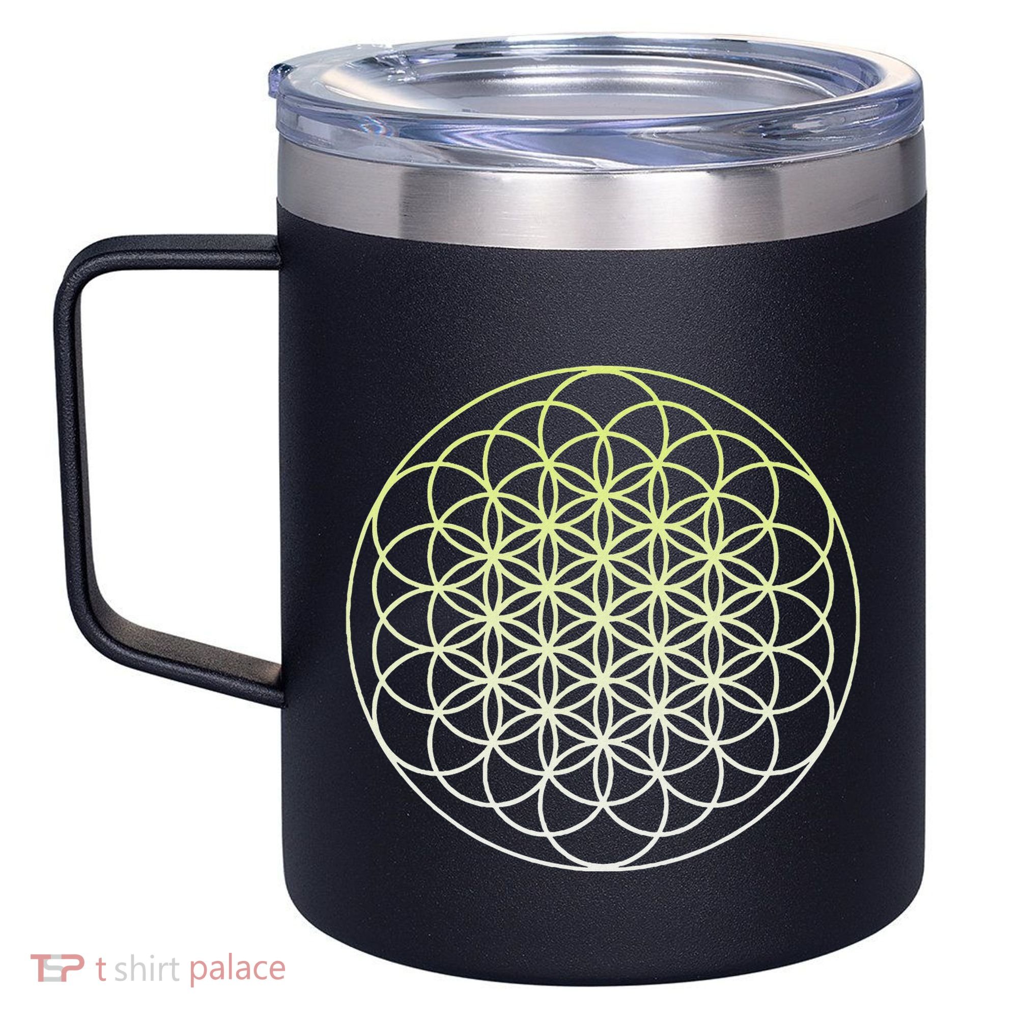 Sacred Geometry Flower Of Life 12oz Stainless Steel Coffee Mug
