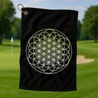 Sacred Geometry Flower Of Life Golf Towel thumb 1