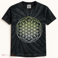 Sacred Geometry Flower Of Life Kids Tie-Dye T-Shirt thumb 0