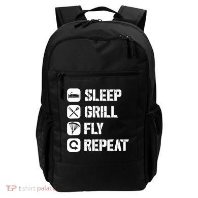 Sleep Grill Fly Repeat Backpack
