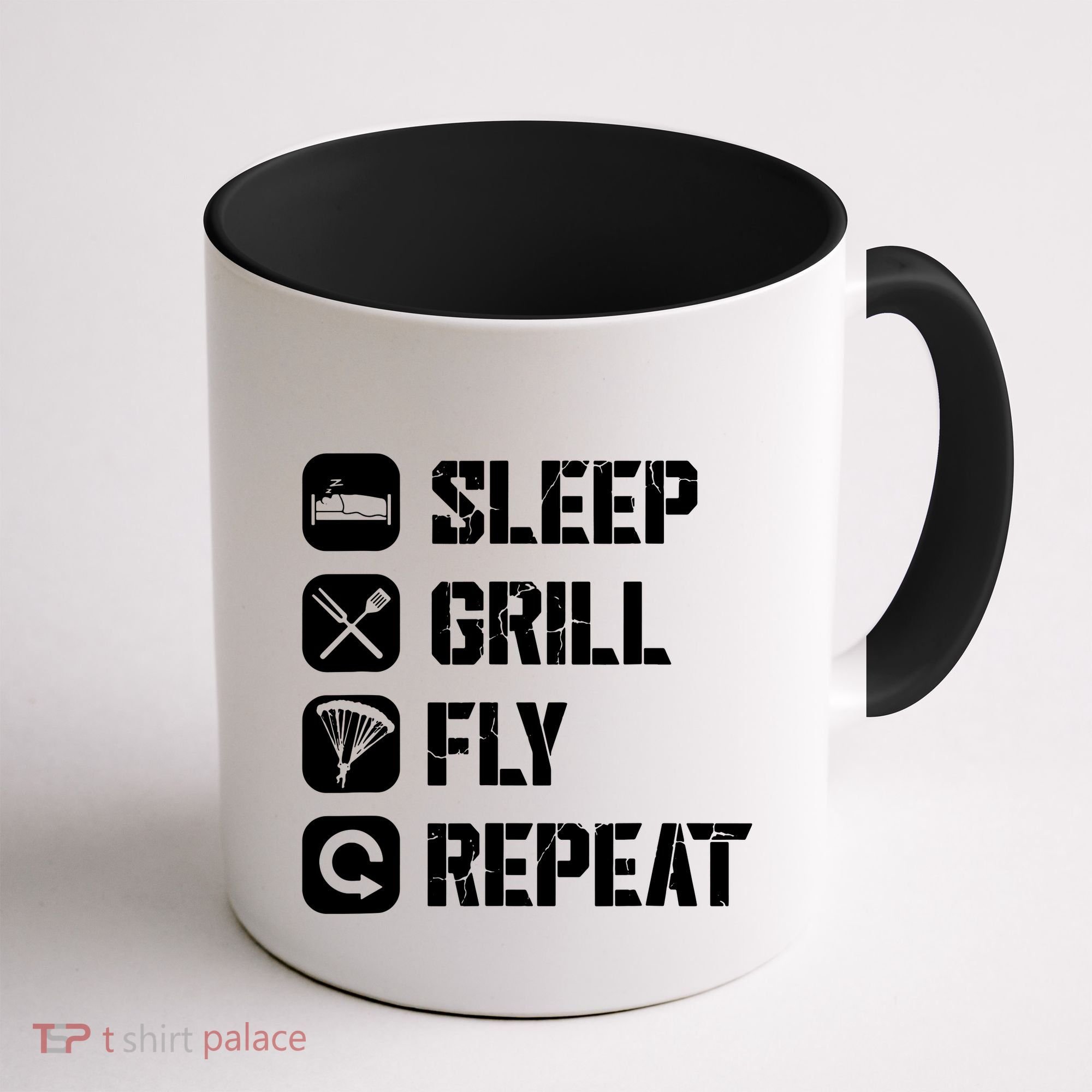 Sleep Grill Fly Repeat Coffee Mug
