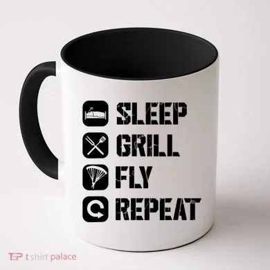 Sleep Grill Fly Repeat Coffee Mug