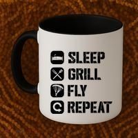 Sleep Grill Fly Repeat Coffee Mug thumb 2