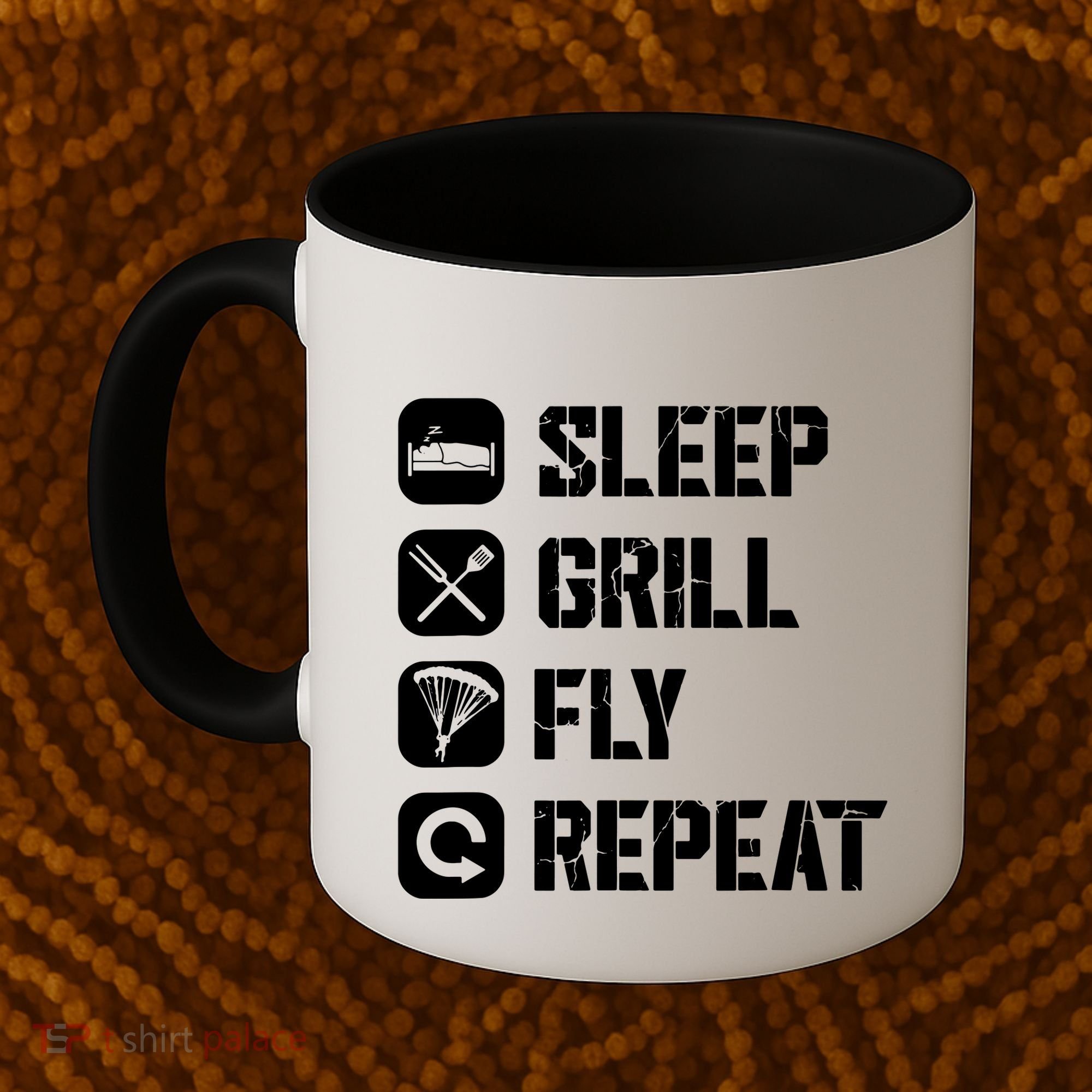 Sleep Grill Fly Repeat Coffee Mug