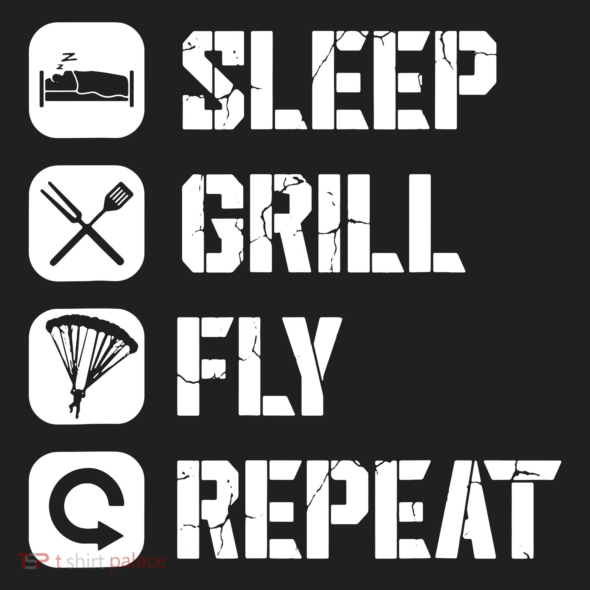 Sleep Grill Fly Repeat Tumbler