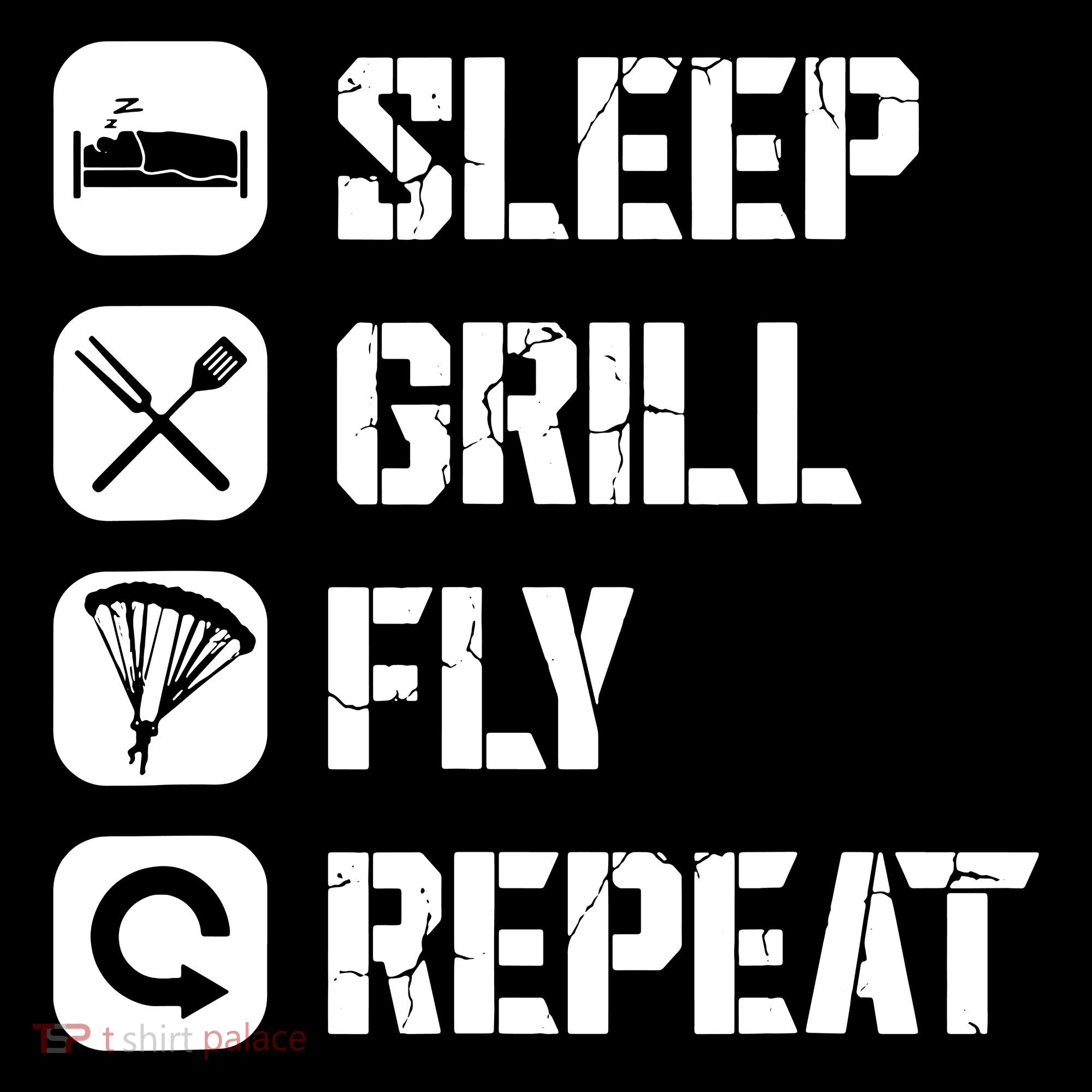 Sleep Grill Fly Repeat Ornament