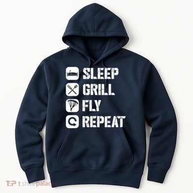 Sleep Grill Fly Repeat Hoodie