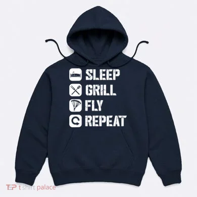 Sleep Grill Fly Repeat Hoodie