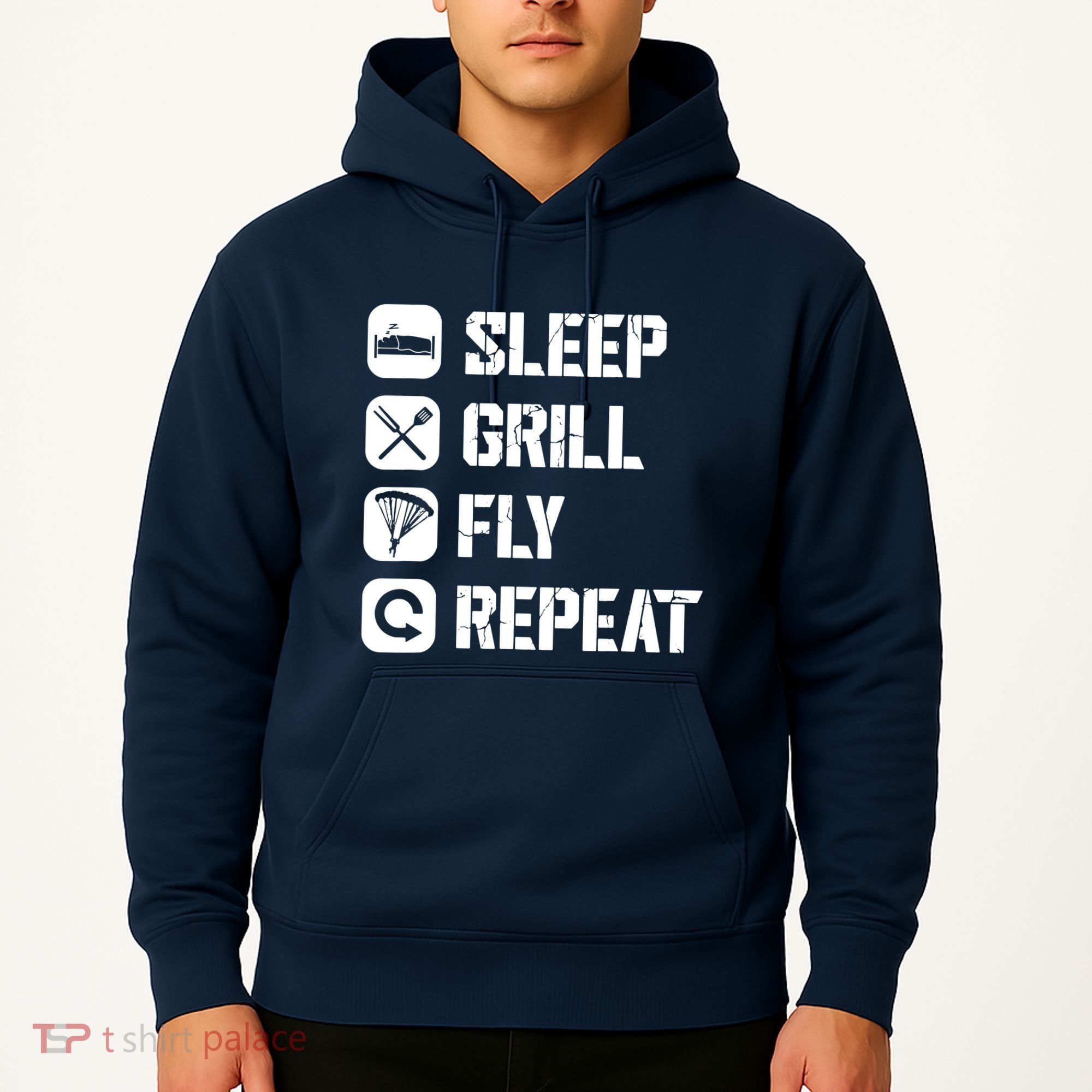 Sleep Grill Fly Repeat Hoodie