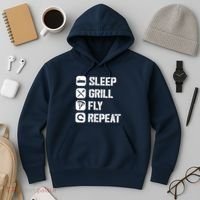 Sleep Grill Fly Repeat Hoodie thumb 3
