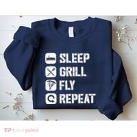 Sleep Grill Fly Repeat Sweatshirt thumb 2
