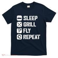 Sleep Grill Fly Repeat T-Shirt thumb 0
