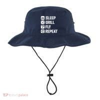Sleep Grill Fly Repeat Bucket Hat thumb 0
