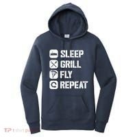 Sleep Grill Fly Repeat Women's Hoodie thumb 0
