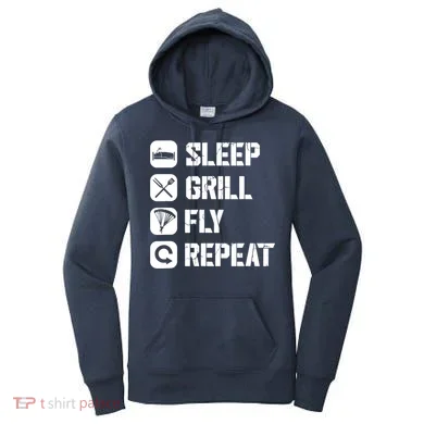 Sleep Grill Fly Repeat Women's Hoodie