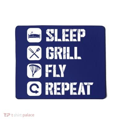 Sleep Grill Fly Repeat Mousepad