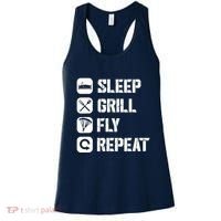 Sleep Grill Fly Repeat Women's Tank Top thumb 0