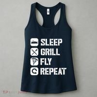 Sleep Grill Fly Repeat Women's Tank Top thumb 3