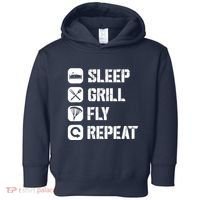 Sleep Grill Fly Repeat Toddler Hoodie thumb 0