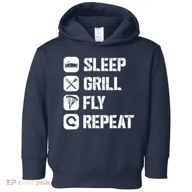 Sleep Grill Fly Repeat Toddler Hoodie