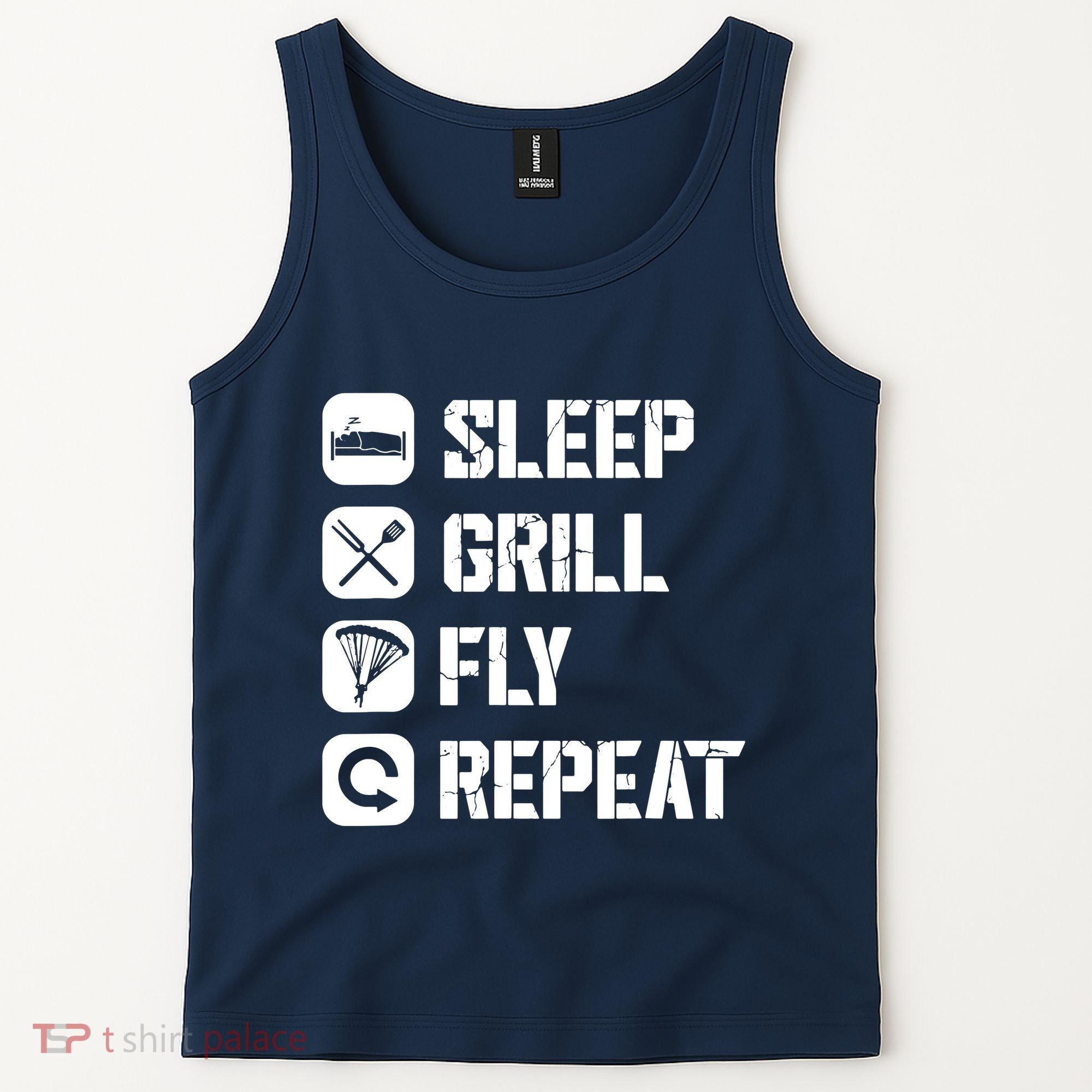 Sleep Grill Fly Repeat Tank Top