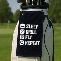 Sleep Grill Fly Repeat Golf Towel thumb 2