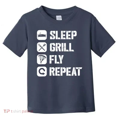 Sleep Grill Fly Repeat Toddler T-Shirt