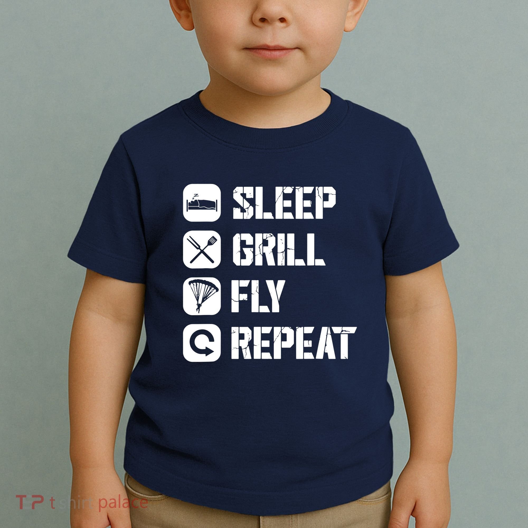 Sleep Grill Fly Repeat Toddler T-Shirt