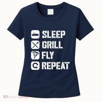 Sleep Grill Fly Repeat Women's T-Shirt thumb 0