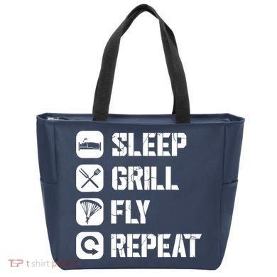 Sleep Grill Fly Repeat Tote Bag
