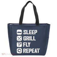 Sleep Grill Fly Repeat Tote Bag thumb 0