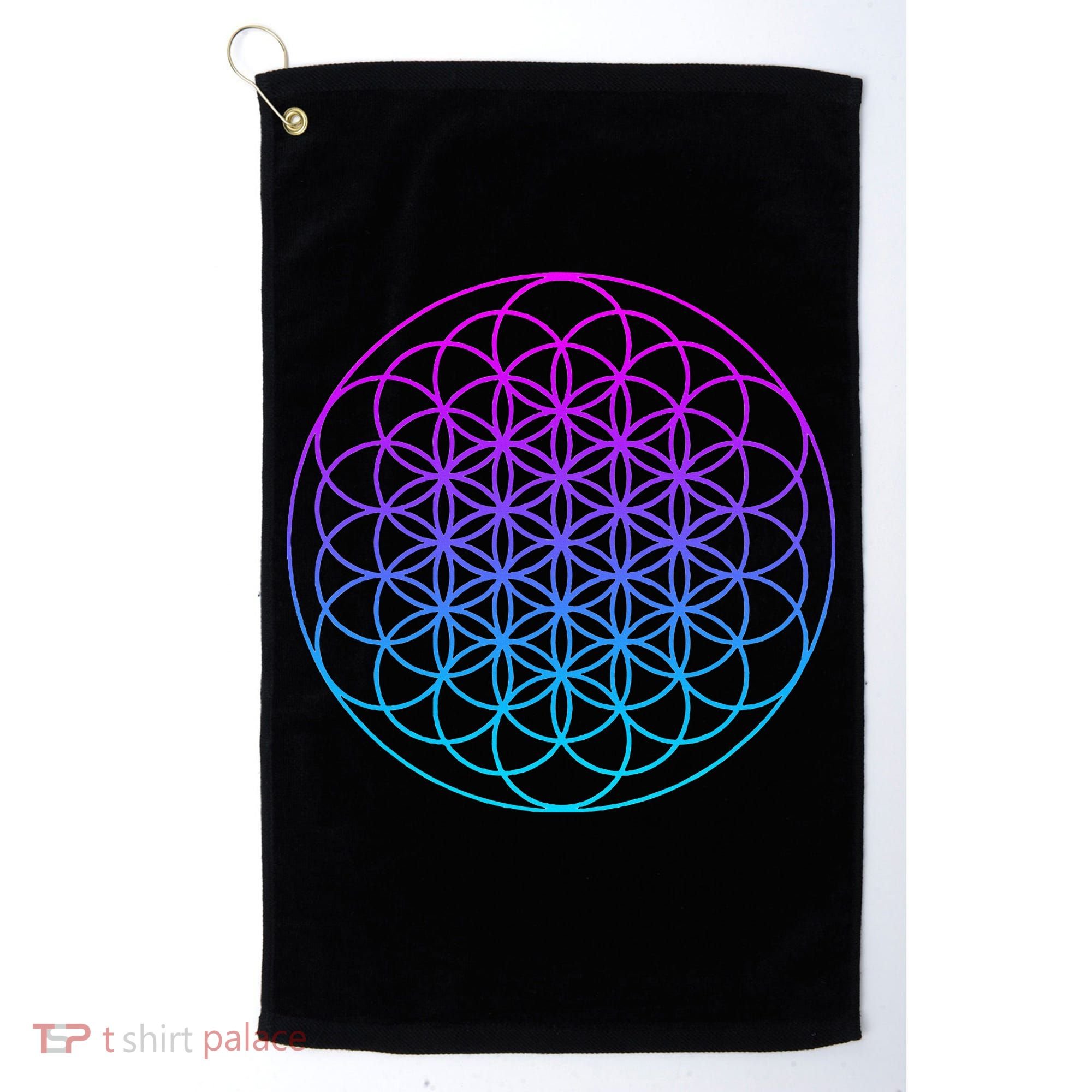 Sacred Geometry Flower Of Life Golf Towel
