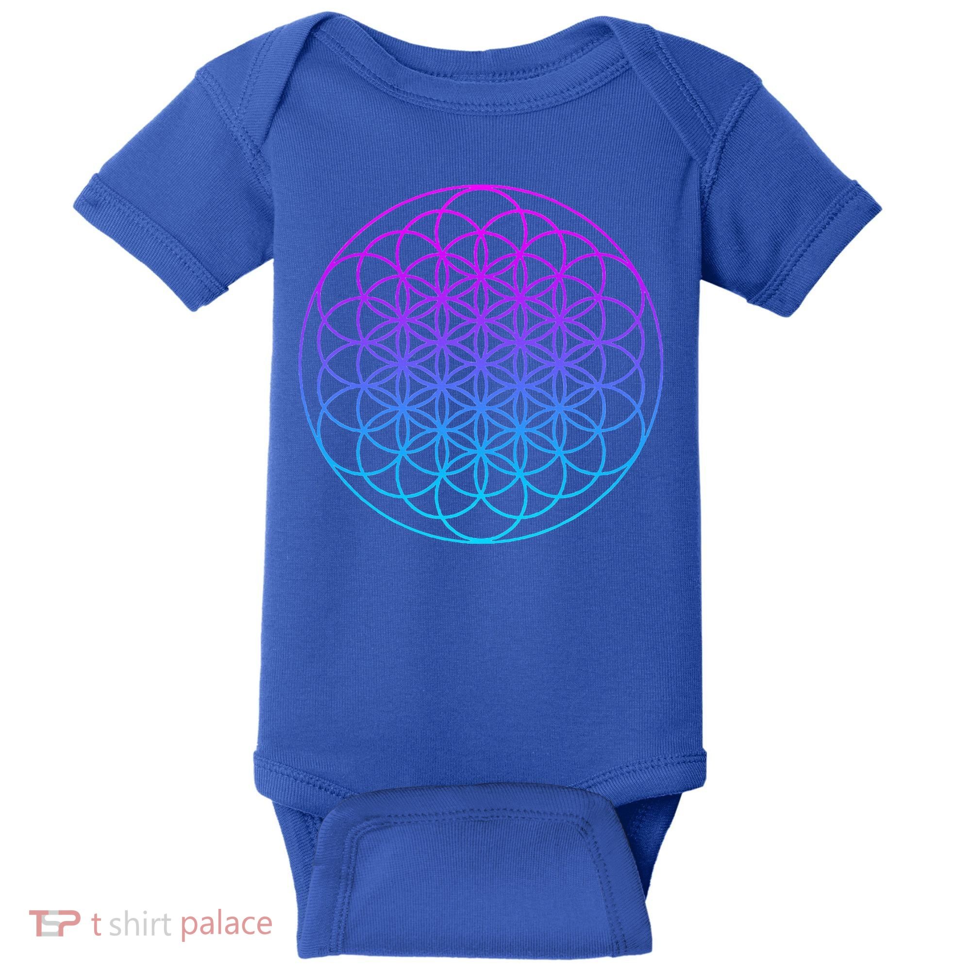 Sacred Geometry Flower Of Life Baby Bodysuit