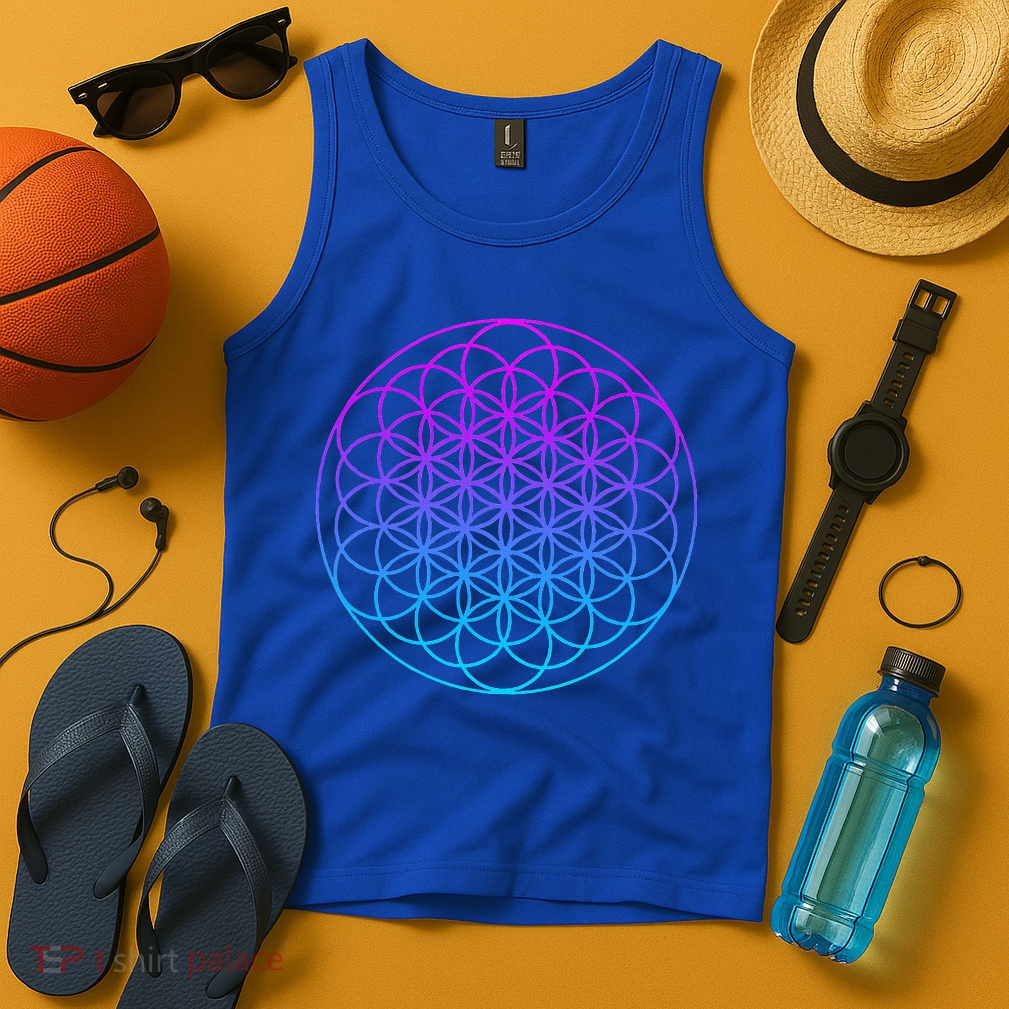 Sacred Geometry Flower Of Life Tank Top