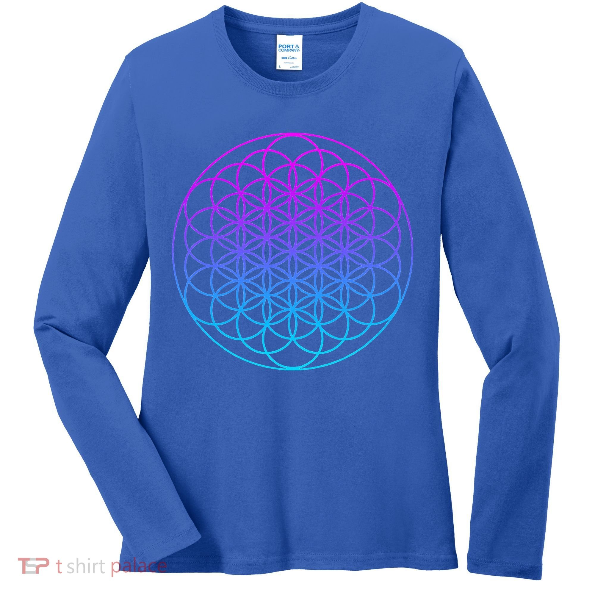 Sacred Geometry Flower Of Life Women's Long Sleeve Shirt