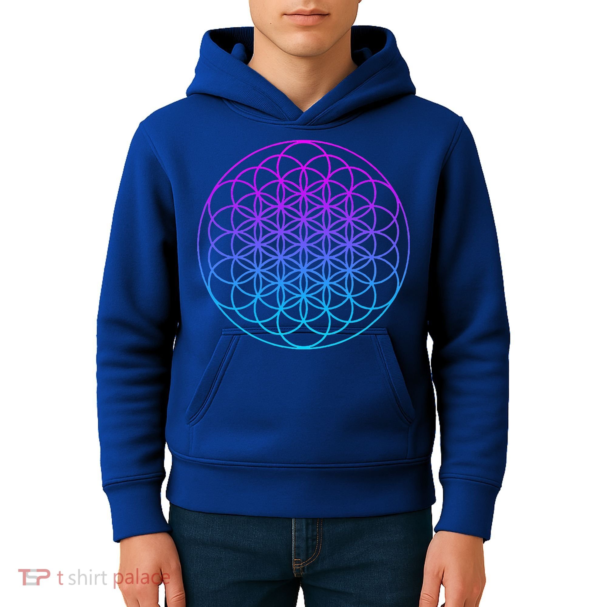 Sacred Geometry Flower Of Life Kids Hoodie