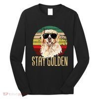 Stay Golden Funny Retro Golden Retriever Dog Breed Lover Long Sleeve Shirt thumb 0