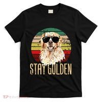 Stay Golden Funny Retro Golden Retriever Dog Breed Lover T-Shirt thumb 0