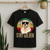 Stay Golden Funny Retro Golden Retriever Dog Breed Lover T-Shirt thumb 2
