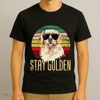 Stay Golden Funny Retro Golden Retriever Dog Breed Lover T-Shirt thumb 3