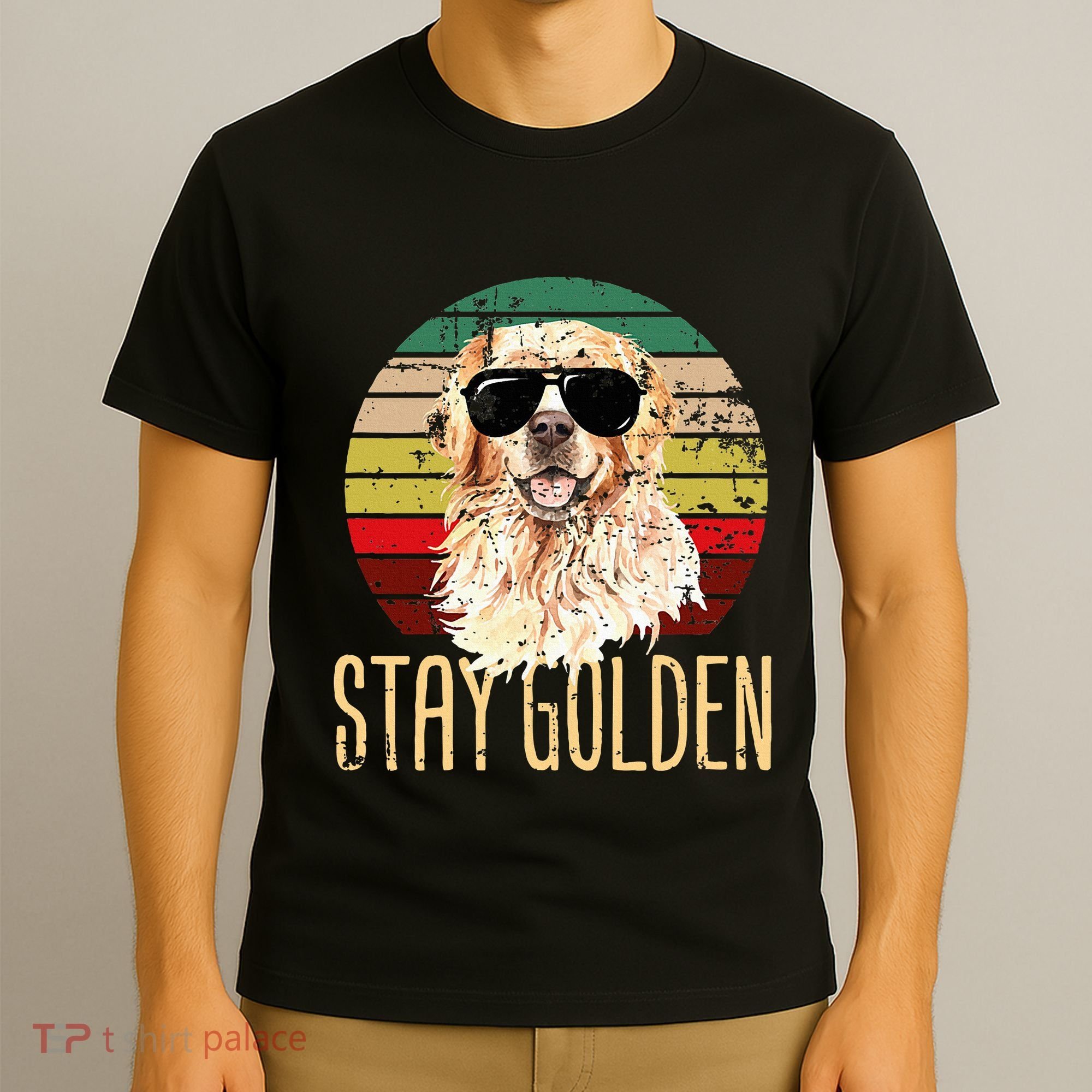 Stay Golden Funny Retro Golden Retriever Dog Breed Lover T-Shirt