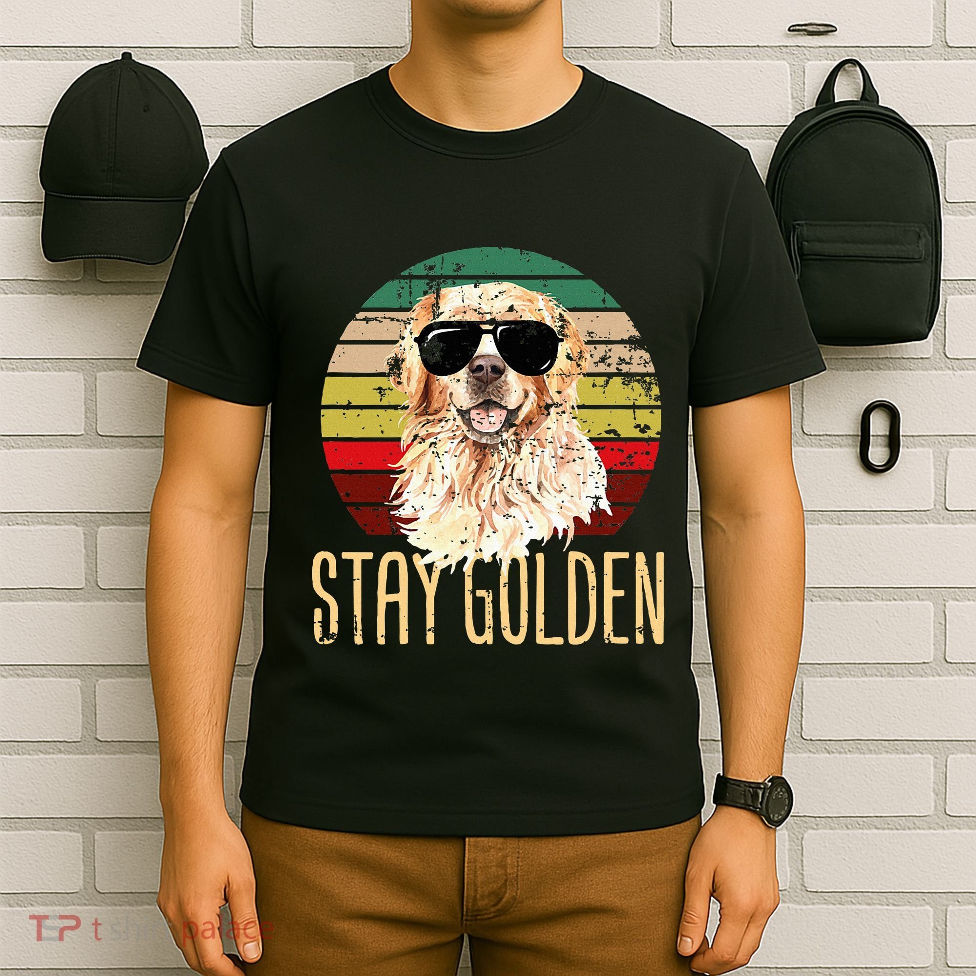 Stay Golden Funny Retro Golden Retriever Dog Breed Lover T-Shirt
