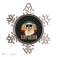 Stay Golden Funny Retro Golden Retriever Dog Breed Lover Ornament thumb 0